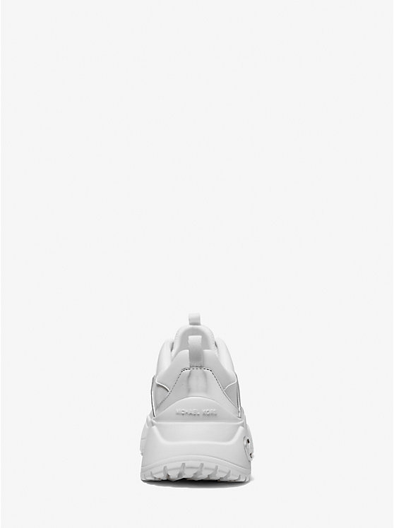 Women Michael Kors Dara Nylon Gabardine Sneakers White | UBKPXM-578