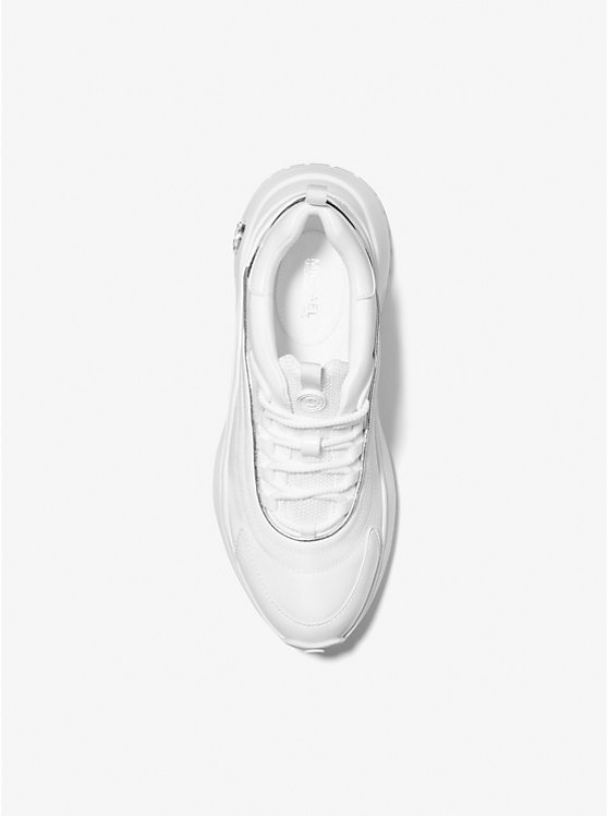 Women Michael Kors Dara Nylon Gabardine Sneakers White | UBKPXM-578