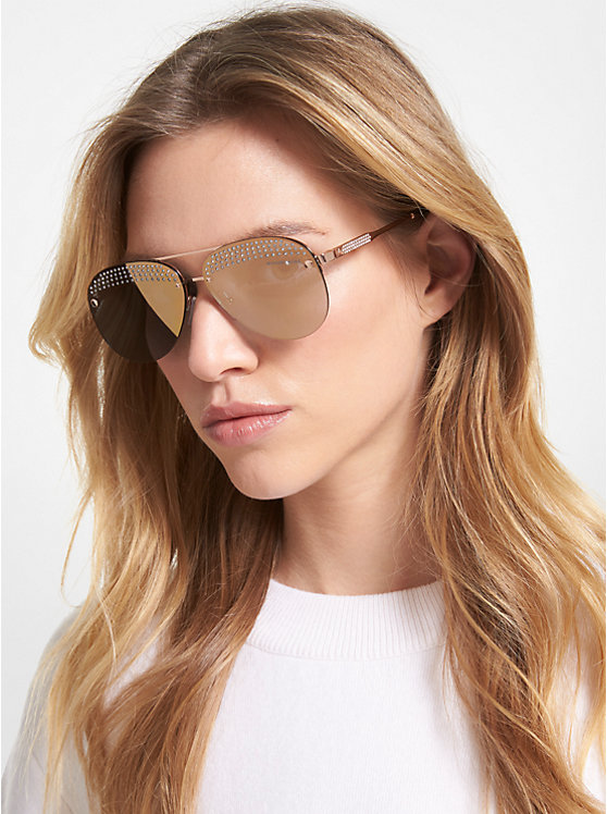 Women Michael Kors East Side Sunglasses Rose Gold | SNTRPH-051