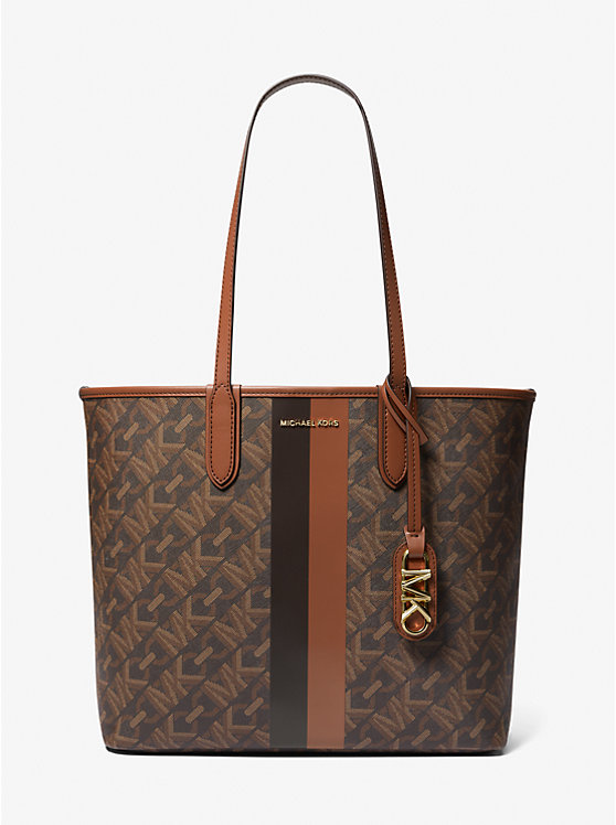 Women Michael Kors Eliza Large Empire Signature Logo Tote Bag Brown | BMRXLY-164