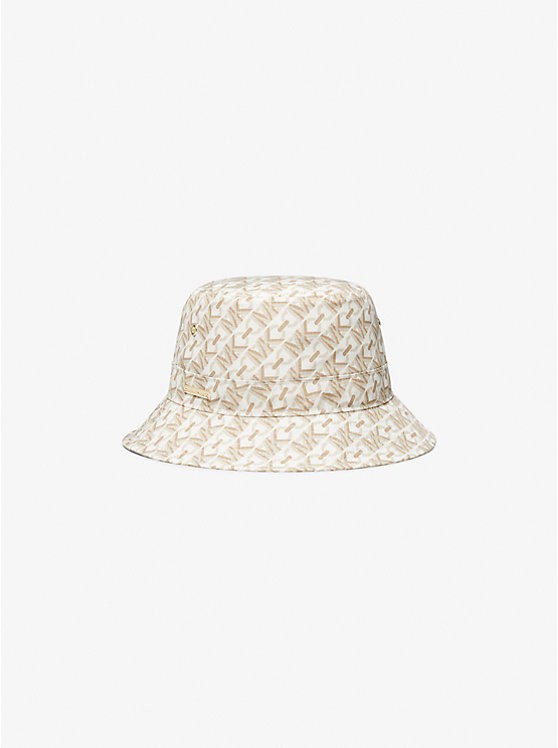 Women Michael Kors Empire Signature Logo Print Bucket Hats Beige | GKOLWH-465