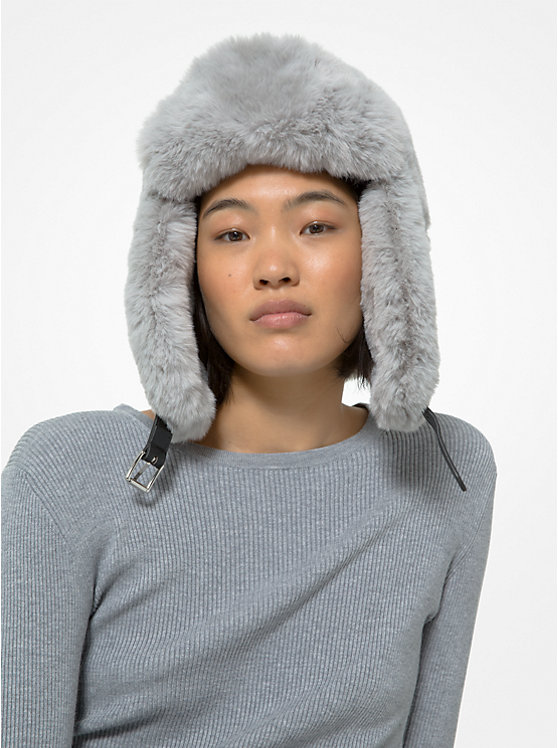 Women Michael Kors Faux Fur Trapper Hats Grey | XZMPEF-248