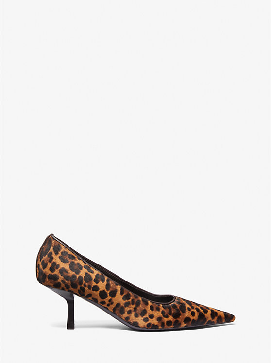 Women Michael Kors Frankie Leopard Print Calf Hair Pumps Brown Multicolor | AWKUOX-439