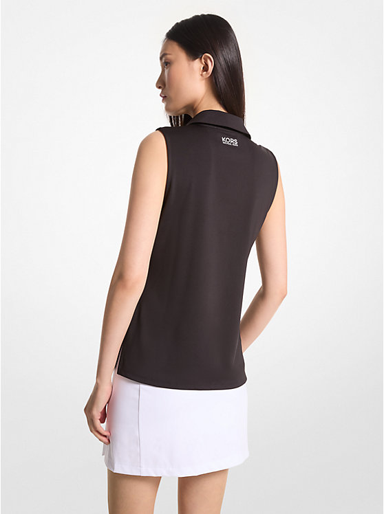 Women Michael Kors Golf Tech Performance Sleeveless Shirts Black | REALFC-196