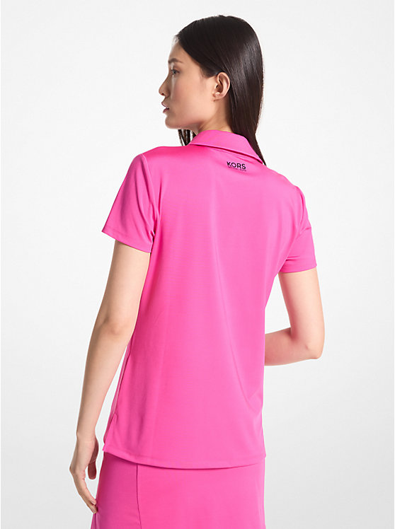 Women Michael Kors Golf Tech Performance Shirts Pink | MOLZWR-965