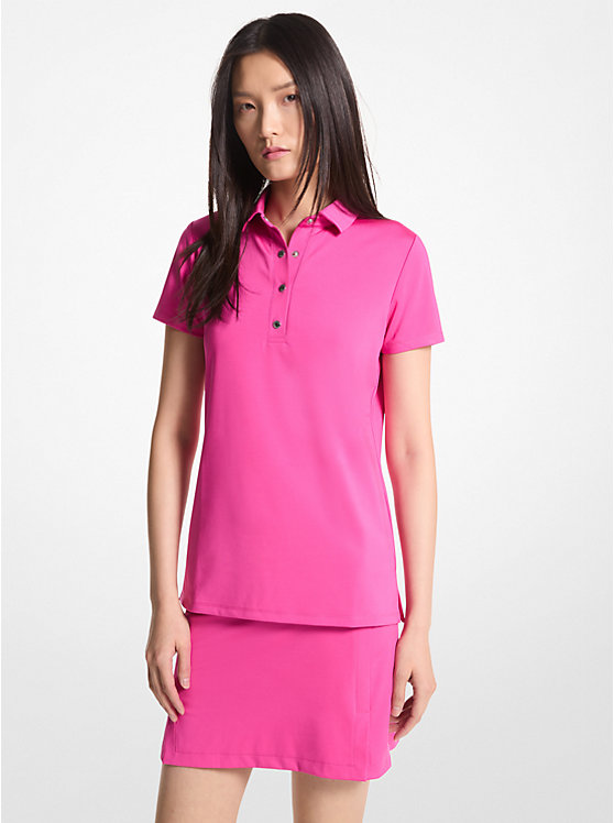 Women Michael Kors Golf Tech Performance Shirts Pink | MOLZWR-965