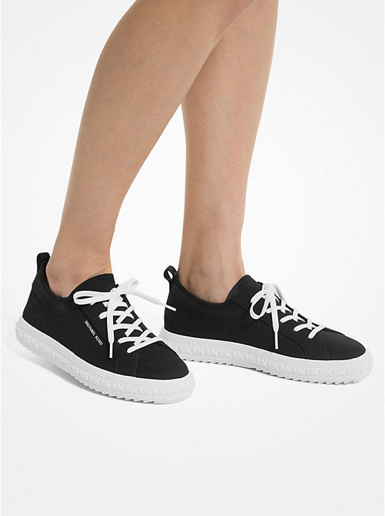 Women Michael Kors Grove Knit Sneakers Black | ZAFWSH-653