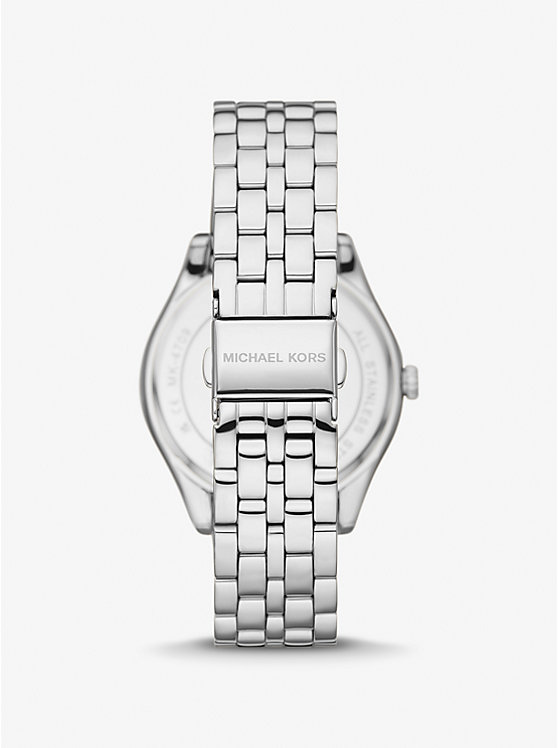 Women Michael Kors Harlowe Pavé Silver-Tone Watches Silver | YNPLHV-905