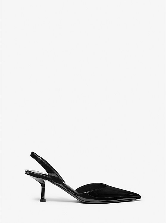 Women Michael Kors Holly Patent Leather Pumps Black | RHKZSX-965