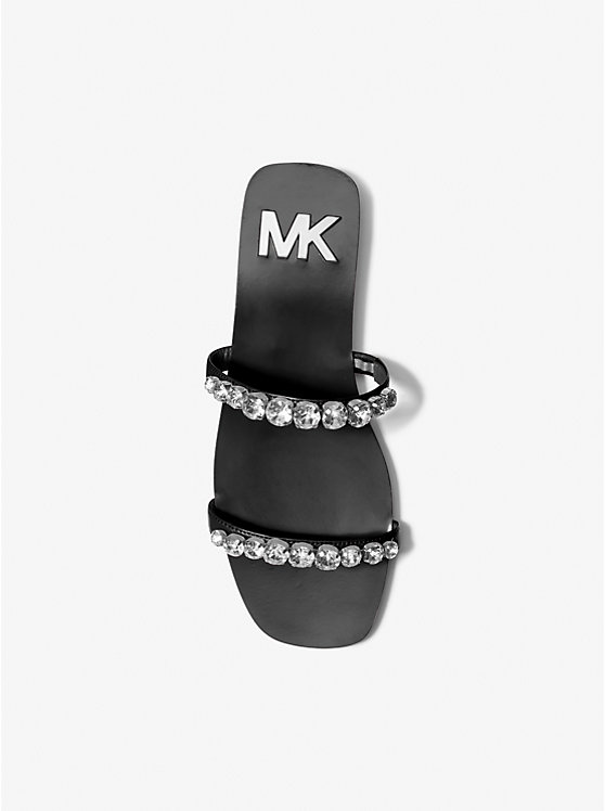 Women Michael Kors Jessa Embellished Sandals Black | YXFILZ-479