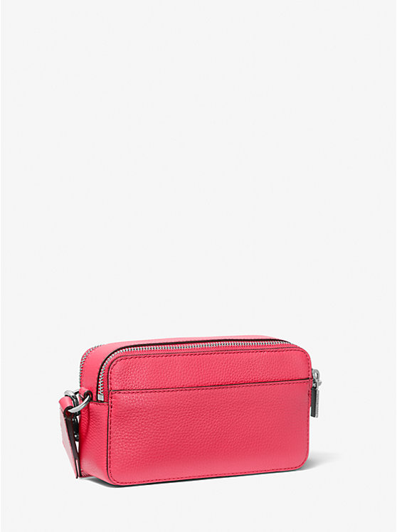 Women Michael Kors Jet Set Small Pebbled Leather Double-Zip Crossbody Bags Pink | DARKGP-231