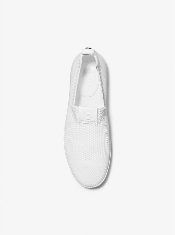 Women Michael Kors Juno Stretch Knit Slip-On Sneakers White | CQXBDW-587