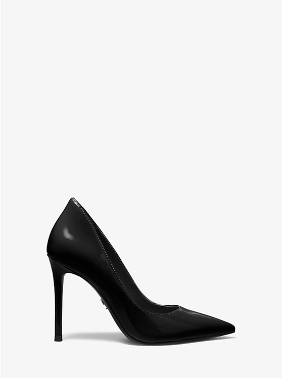 Women Michael Kors Keke Patent Leather Pumps Black | DVIZGQ-837