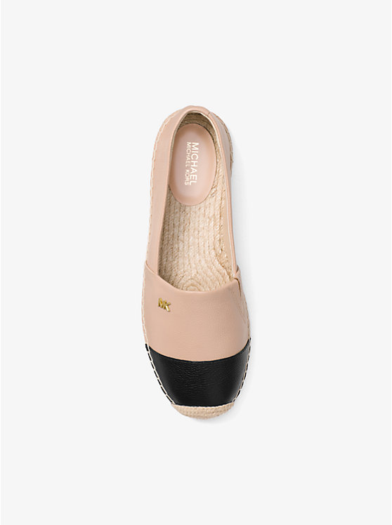 Women Michael Kors Kendrick Leather Slip-On Espadrilles Beige | SQIEWD-819