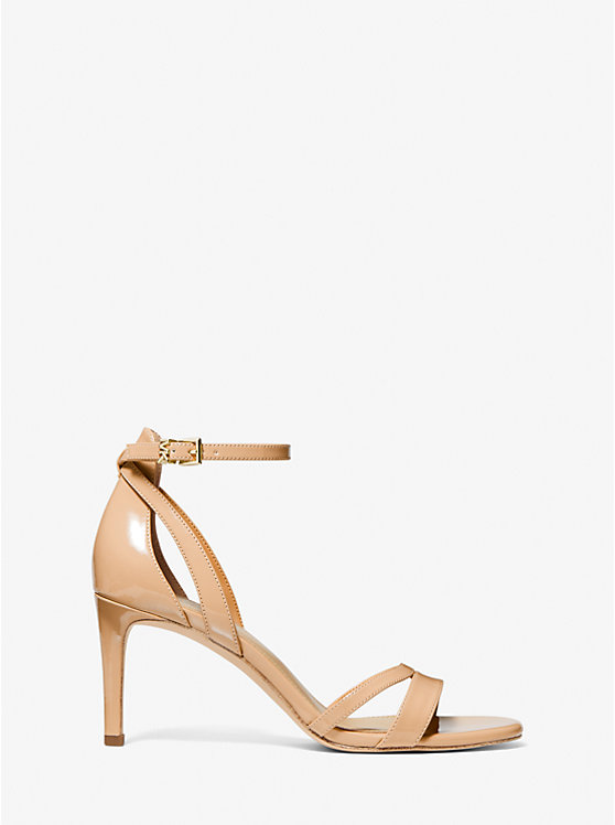 Women Michael Kors Kimberly Patent Sandals Light Pink | BHKQVD-238