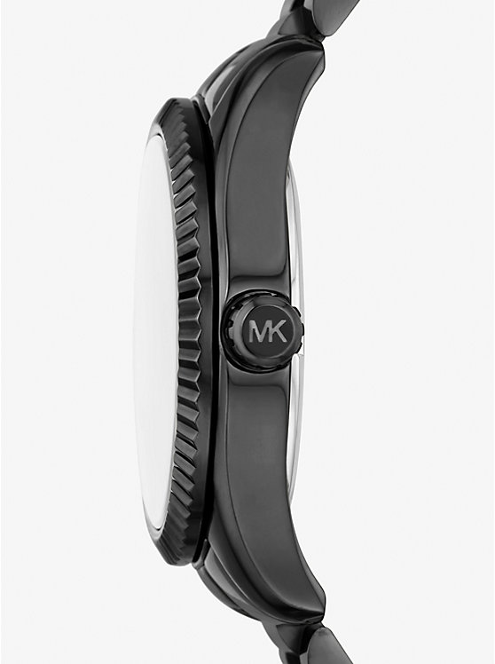 Women Michael Kors Lexington Pavé Black-Tone Watches Black | RENXGM-269