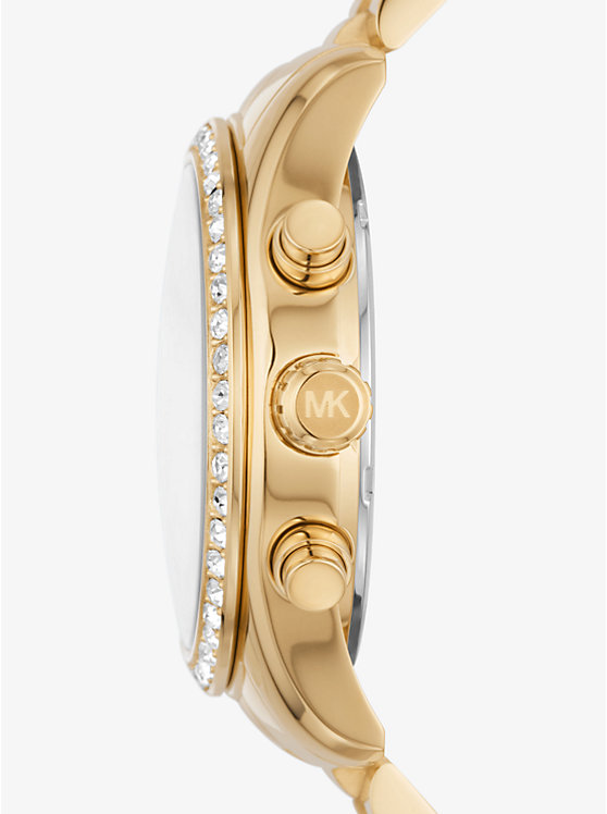 Women Michael Kors Lexington Pavé Gold-Tone Watches Gold | MJLUIW-231