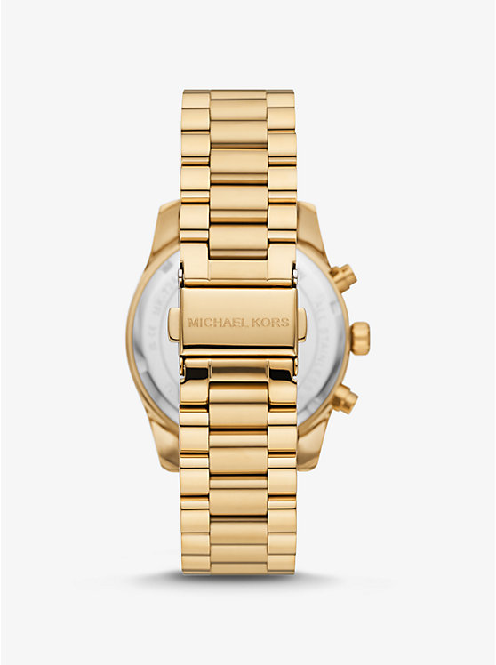 Women Michael Kors Lexington Pavé Gold-Tone Watches Gold | MJLUIW-231