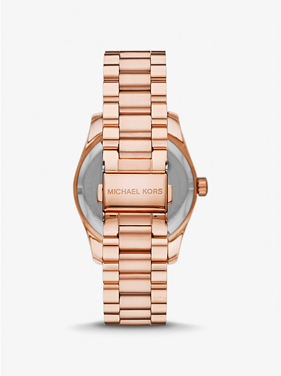 Women Michael Kors Lexington Pavé Rose Gold-Tone and Jewelry Gift Set Watches Rose Gold | ZHWAGP-685