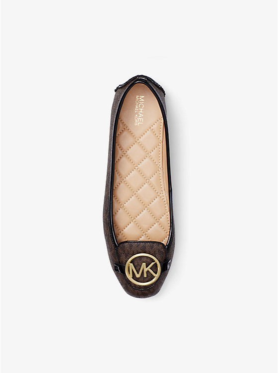 Women Michael Kors Lillie Logo Flat Shoes Brown | COABHR-641