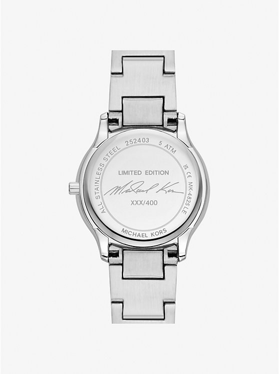 Women Michael Kors Limited-Edition Mini Sage Pavé Silver-Tone Watches Silver | OILDYE-162