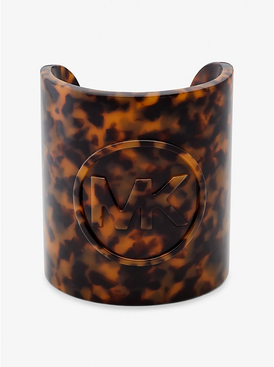 Women Michael Kors Logo Tortoiseshell Acetate Cuff Bracelets Brown | LBVIXW-148