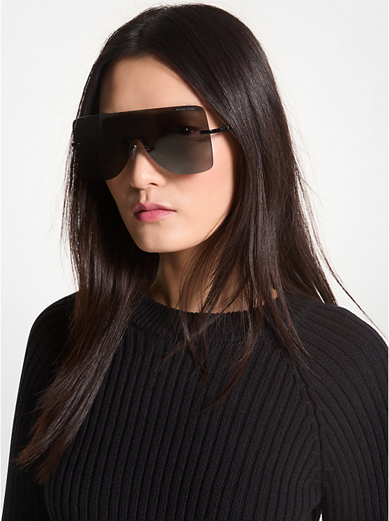 Women Michael Kors London Sunglasses Black | XRTZDP-732