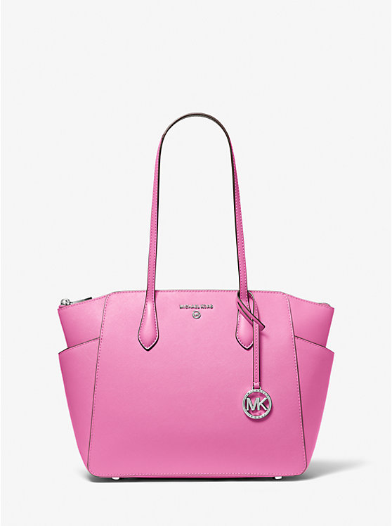 Women Michael Kors Marilyn Medium Saffiano Leather Tote Bag Pink | FUNSWP-698