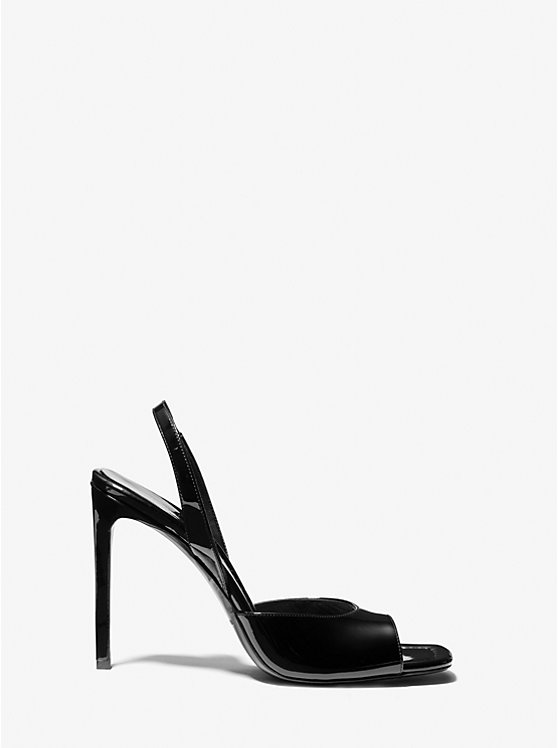 Women Michael Kors Marisa Patent Leather Sandals Black | SLTFEV-253