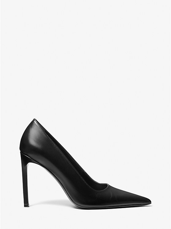 Women Michael Kors Martine Leather Pumps Black | EZOSQD-146