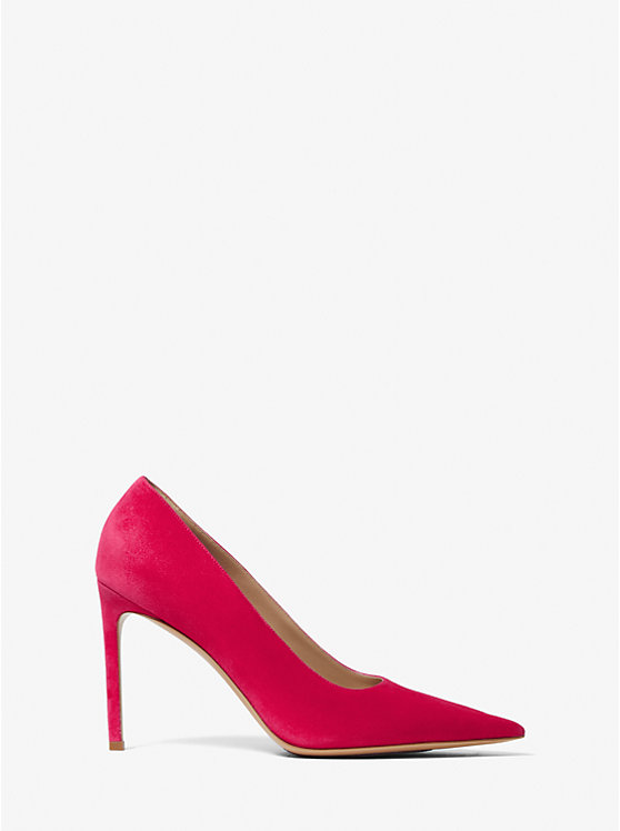 Women Michael Kors Martine Suede Pumps Red | CHRBXN-365