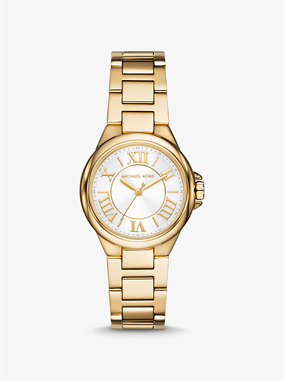 Women Michael Kors Mini Camille Gold-Tone Watches Gold | UFYEXG-439