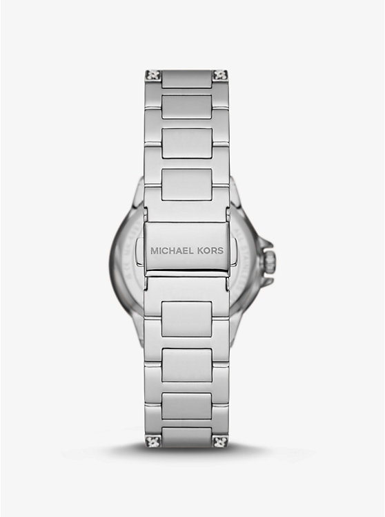 Women Michael Kors Mini Camille Pavé Silver-Tone Watches Silver | FDUOJI-160