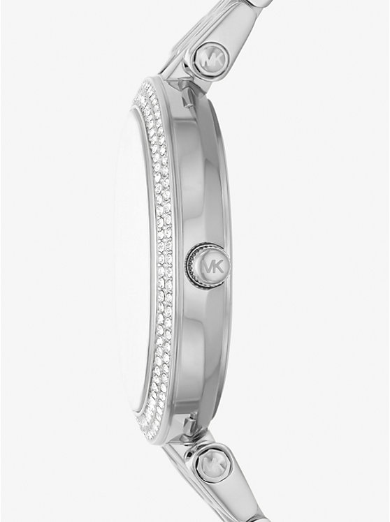 Women Michael Kors Mini Darci Pavé Silver-Tone Watches Silver | UFSDGR-149