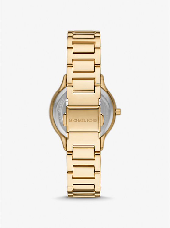 Women Michael Kors Mini Sage Pavé Gold-Tone Watches Gold | KUZXIQ-183