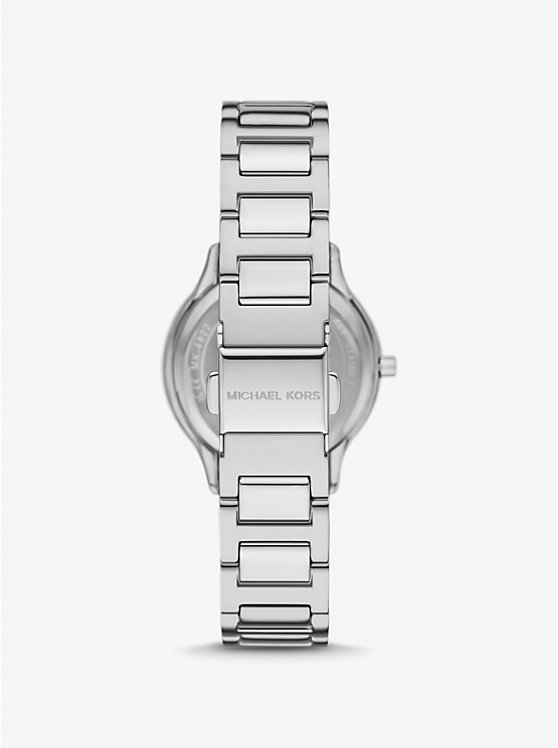 Women Michael Kors Mini Sage Pavé Silver-Tone Watches Silver | GHIEPM-604