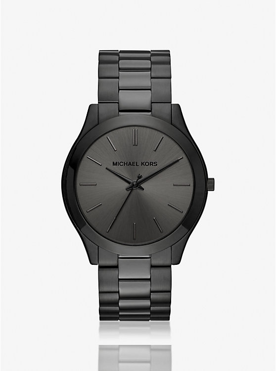 Women Michael Kors Oversized Slim Runway Black-Tone Watches Black | OEWAYN-084