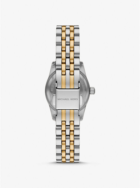 Women Michael Kors Petite Lexington Pavé Two-Tone Watches Gold | XZBVWQ-564