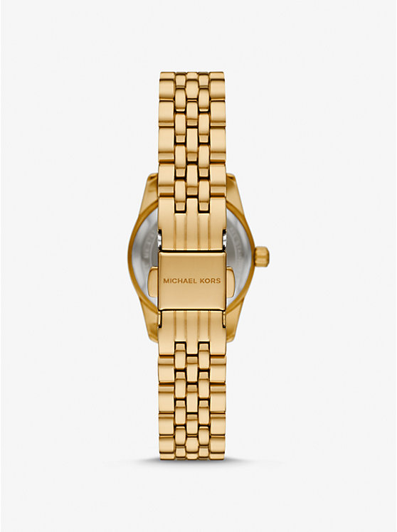 Women Michael Kors Petite Lexington Pavé Gold-Tone Watches Gold | XFCGTW-513