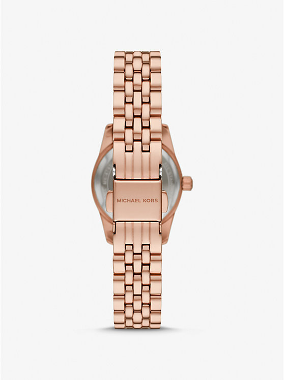 Women Michael Kors Petite Lexington Pavé Rose Gold-Tone Watches Rose Gold | YRNUZO-568