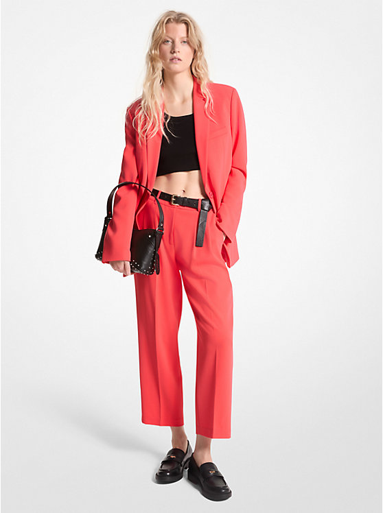 Women Michael Kors Pleated Crepe Pants Coral | MEWVCP-703