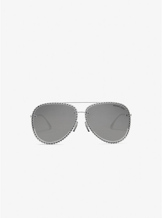 Women Michael Kors Portofino Sunglasses Silver | XEBDUV-571