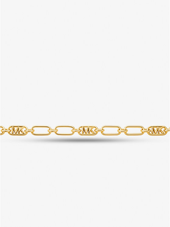 Women Michael Kors Precious Metal-Plated Brass Chain Link Necklaces Gold | GJHOVK-095