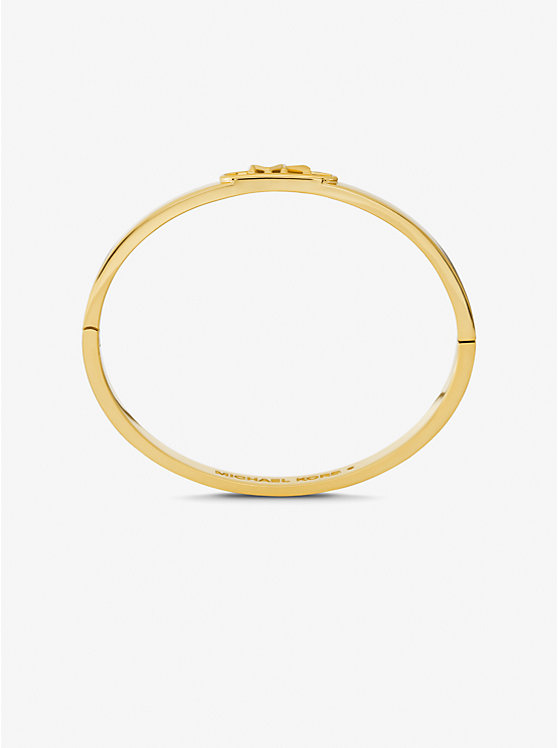 Women Michael Kors Precious Metal-Plated Brass Empire Logo Bracelets Gold | ZTGAPD-641