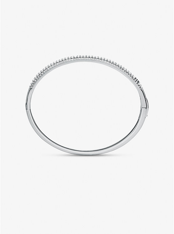 Women Michael Kors Precious Metal-Plated Sterling Silver Pavé Bracelets Silver | LAYXZH-137