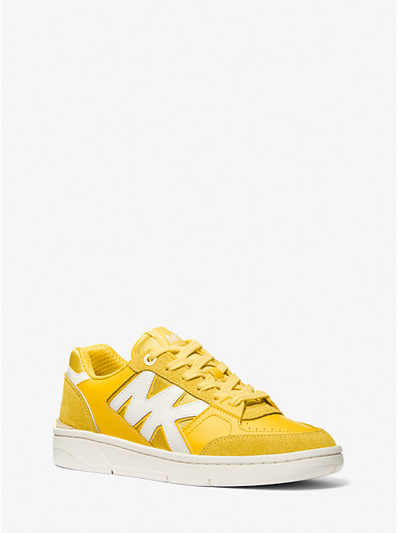 Women Michael Kors Rebel Leather Sneakers Yellow | OULQPX-195