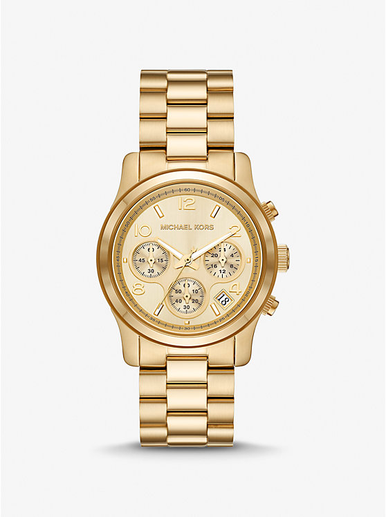 Women Michael Kors Runway Gold-Tone Watches Gold | PAEHXF-849