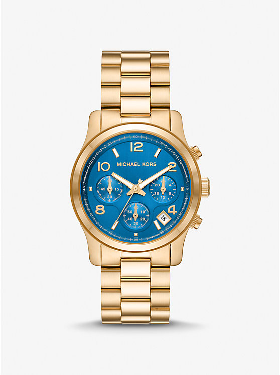 Women Michael Kors Runway Gold-Tone Watches Gold | XKRVFP-240