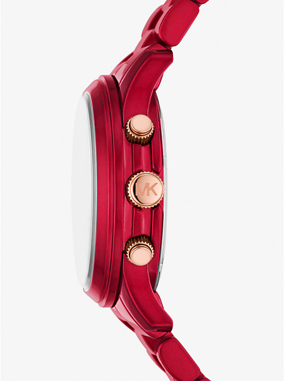 Women Michael Kors Runway Red-Coated Watches Red | PTIXMO-015