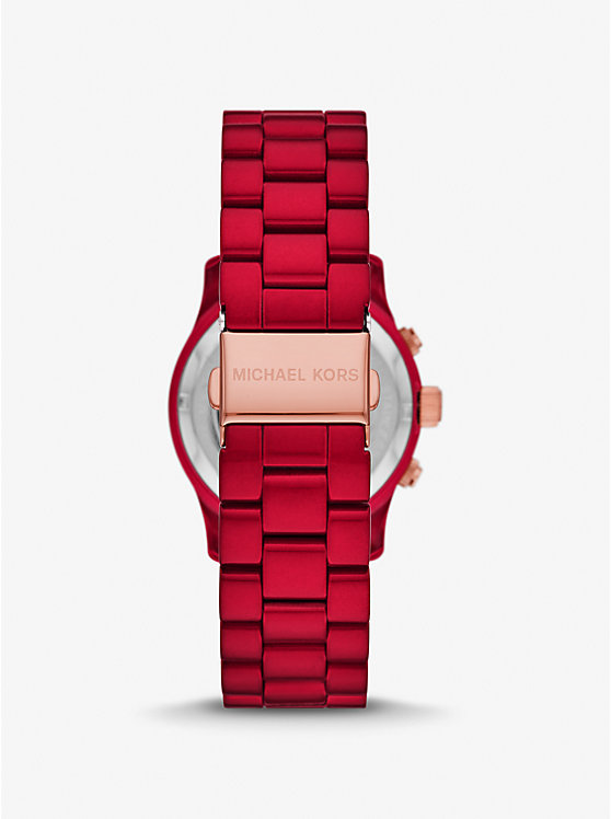 Women Michael Kors Runway Red-Coated Watches Red | PTIXMO-015